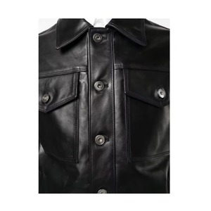 Veste en cuir véritable pour homme, qualité supérieure, fine, respirante, logo sur le devant, commandes personnalisées - Product Image 4