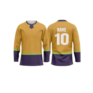 Nouveaux maillots de hockey sur glace modernes et réversibles multicolores, design personnalisé, 100 % polyester, sublimation, coupe classique, numéros d'équipe - Product Image 4