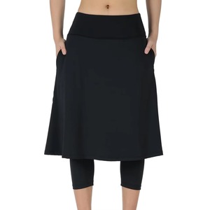 High Waist Black Long <b>Skirt</b> Women Solid Color Straight Cut Ankle Length Polyester Minimalist <b>Office</b> Wear With Pockets Autumn - Product Image 2