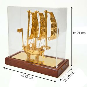 Maqueta de Barco Titanic de Latón de Primera Calidad con Estuche de Acrílico, Base de Madera Artesanal, Diseño Tradicional, Tema Náutico, Decoración para el Hogar - Product Image 2