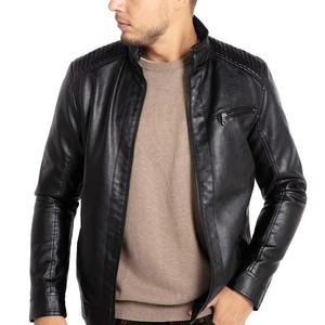 Vestes en cuir d'hiver classiques pour hommes, en cuir d'agneau véritable épaissi, style naturel, veste en cuir pour hommes - Product Image 1