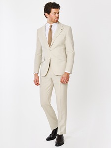 Costume formel 2 pièces haut de gamme en laine pour homme, veste et pantalon, grande taille pour adultes - Product Image 1