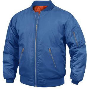 Chaqueta Bomber de satén informal Vintage de alta calidad para hombre estilo largo de invierno 100% poliéster con botón de soporte algodón de lana delgada - Product Image 4