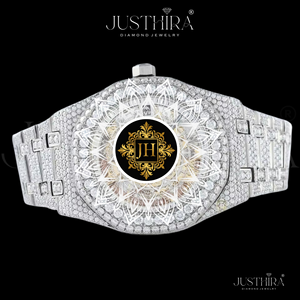Reloj de Lujo Personalizable para Hombre, Estilo Hip-Hop, con Correa de Acero Inoxidable, Cristal de Zafiro, Esfera de 41 mm, Diamantes Moissanite VVS Premium - Product Image 2
