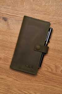 Funda para Chequera de Cuero Liso Grabada con Láser, Fundas para Chequera de Cuero Genuino con 2 Bolsillos, Porta Cheques Impermeable de Fábrica - Product Image 3