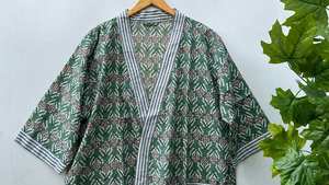 Boho Floral Cotton Kimono Robe Women Lounge Wear Soft Comfortable Stylish Home Wear - Product Image 3