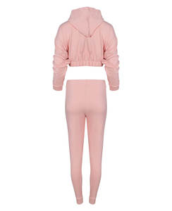 Vente en gros Ensembles de pantalons de survêtement unisexe à fermeture éclair 2 pièces Streetwear en polyester respirant en coton pour hommes et femmes Costumes de sport d'automne à rayures - Product Image 2