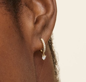 Pendientes de Aro con Diamantes Redondos, Certificados por IGI, Chapados en Oro de 18K, Clásicos, Colgantes, Joyería para Mujer para Bodas y Aniversarios - Product Image 3
