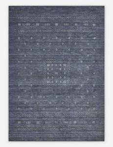 Geometric Wool Area Rug Solid Color Modern Handloom Rug Livingroom Grey Carpet Minimalist Bedroom Floor Rug Woven Inspired Decor - Product Image 5
