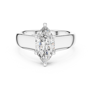 Allure Adornments Jewellery 925 Sterling Silver Marquise Cut Cubic Zircon Wedding <b>Diamond</b> <b>Ring</b> - Product Image 1
