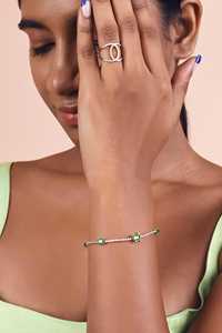 Pulseras de tenis con diamantes de oro macizo de 14K y 18K, esmeralda verde ovalada, corte redondo, cultivadas en laboratorio, 6.5 pulgadas, para uso diario, joyería de lujo minimalista - Product Image 4