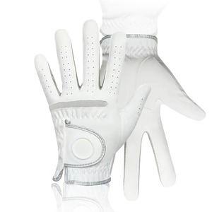 Gant de golf blanc en cuir véritable pour droitier, antidérapant, à enfiler, unisexe, taille S - Product Image 1