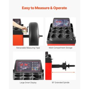 Durable 18\" Spindle Electric <b>Tire</b> Changer with 1.5 HP Motor Accurate <b>Tire</b> <b>Balancer</b> 220V Power Supply - Product Image 6