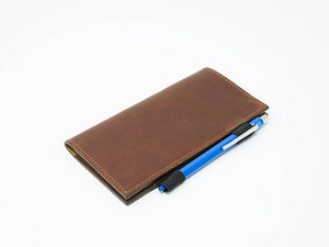 Estuche para Chequera de Cuero Genuino con Impresión de Logotipo Personalizado, Ranura Delgada para Tarjetas, Porta Chequera, Directo de Fábrica, Modelo LCR-0132 - Product Image 3