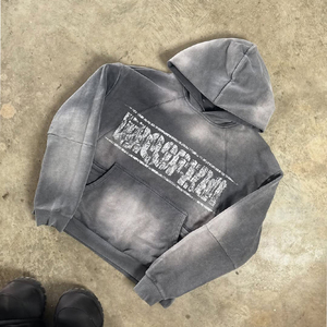 Vente en gros Fabricants de vêtements pour hommes, sweats à capuche surdimensionnés, délavés à l'acide, sweat-shirt à capuche brodé et dégradé - Product Image 2