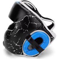 Casque de boxe professionnel en cuir PU personnalisable de haute qualité avec visière amovible pour le kick-boxing