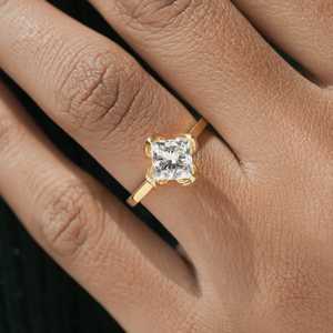 Premium 2.01CT Princess Cut <b>Diamond</b> Floral <b>Ring</b> For Women 18K Solid Gold Wedding Party Surprise Gift For Lovers - Product Image 4