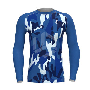 Customized Sublimated Compression Shirt Men Workout Skinny Stretch Suit Sports Shirt Fitness Body Shirt Men Rash Guard - Product Image 5