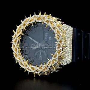 Plusieurs couleurs Thorn Design GA2100 Buss Down Watch Bezel Collection Custom 925 Silver Gold Plated Thorn Watch Case Band - Product Image 2