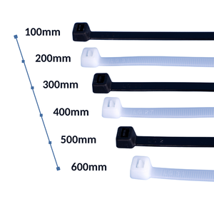 สายรัดไนลอน66มม. ล็อกด้วยตนเองสำหรับเปลวไฟสีดำยูวีสายรัดซิปขนาดตั้งแต่500มม. 700มม. สำหรับอุปกรณ์จักรยาน - Product Image 6