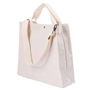 Heavy Duty Cotton Canvas Shopping Tote Bags Natural Cotton Vegetable Bag With Compartments Canvas Tote Bag Storage <b>Clothes</b> Bag - Product Image 3