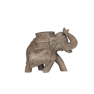 Figura de Elefante Tallada a Mano en Madera de Mango, Estilo Antiguo, Venta al Por Mayor - Product Image 4