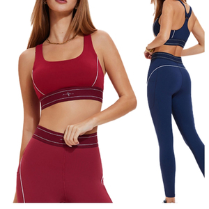 เสื้อชั้นในโยคะยี่ห้อเดียวกันแบบขายส่ง พรีเมียม สวมใส่สบาย ยืดหยุ่น ระบายอากาศได้ดี รองรับได้ดีเยี่ยม เหมาะสำหรับออกกำลังกาย ฟิตเนส และยิม - Product Image 1