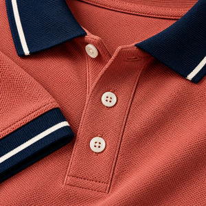 Polo de Mujer Color Coral, Manga Corta, Color Sólido, Tejido Piqué, Estilo Casual, 100% Algodón, Corte Regular - Product Image 5