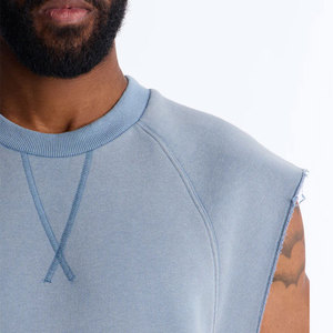 Oversized Plus Size Bodybuilding <b>Stringer</b> Loose Design Custom Unisex Fashionable Casual Wear High Street Round Neck Tank Top - Product Image 6
