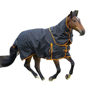 Weichen decke für Pferde mit abnehmbarer Hals abdeckung Wasserdichtes, weich gefülltes Weichen blatt für den Außenbereich mit verstellbaren Trägern für Pferde - Product Image 1