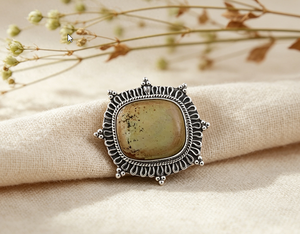 925artpalace Glamour <b>Picture</b> Jasper Gemstone Silver Brooch Superior - Product Image 2