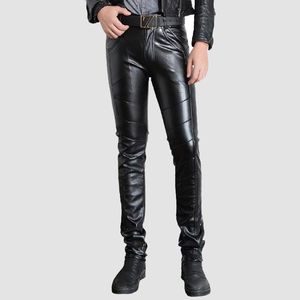 กางเกงหนังสีดำสำหรับผู้ชาย - Product Image 2