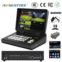 AVMATRIX Shark H4 Plus : Commutateur vidéo 4 canaux avec enregistrement USB/carte SD, streaming et PTZ pour les églises, les événements sportifs et la production en direct