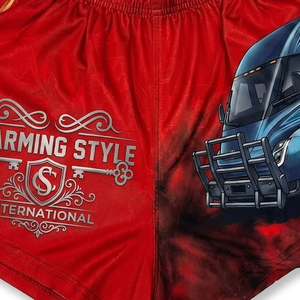 Pantalones Cortos de Fútbol Personalizados con Sublimación, Bolsillos con Cierre, Cintura Elástica de Poliéster, para Rugby y Fútbol Australiano - Product Image 4