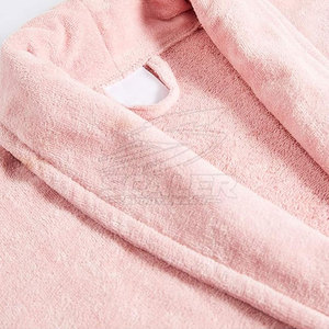 Albornoz de Forro Polar para Hombre, Manga Larga, Cuello Chal, 100% Algodón, para Todas las Estaciones, para el Hogar, Hotel, Spa, Ducha, Resort, con Bolsillos Delanteros - Product Image 4