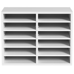 Organiseurs de documents en bois réglables avec 12 compartiments 20,4x12x16,1, trieur de courrier de bureau pour magazines 20,4x12x16,1 pouces - Product Image 6
