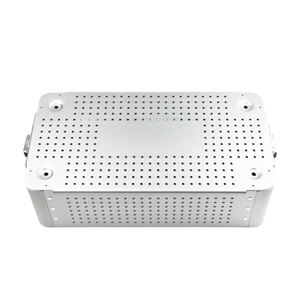 Boîte autoclave en aluminium perforé pour la stérilisation des instruments chirurgicaux avec couvercle, conteneur stérilisé Salaar, certifié CE ISO - Product Image 2