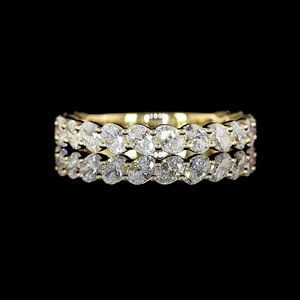Anillo de Eternidad de Diamantes de Laboratorio con Corte Ovalado de 1 Quilate, Certificado por IGI, Oro Sólido, para Mujer, Aniversario, Boda, Joyería Fina, Venta al Por Mayor de Fábrica - Product Image 1