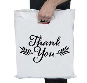 Sacs de courses découpés à l'emporte-pièce en PE recyclable avec gaufrage personnalisé – Emballage sur mesure, vente chaude, prix abordable - Product Image 2