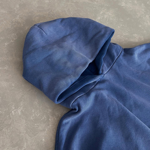 Hoodies personnalisés effet délavé à chaud, coupe ample en molleton de coton, style vintage de haute qualité - Product Image 3