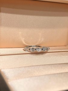Moissanite Oval Cut Diamond Promise Half Band <b>Ring</b> For Women's original 925 Silver For Wedding Surprise Gift For Lovers - Product Image 2