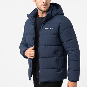 Men Regular Fit Winter Puffer <b>Jacket</b> Hooded Quilted <b>Warm</b> Full Zip Padded Coat Casual Outdoor <b>Jacket</b> Custom Logo Design - Product Image 2