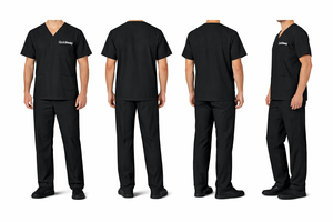 Uniforme Médico Unisex de 2 Piezas, Top con Cuello en V y Bolsillo y Pantalones Elásticos para Trabajo Hospitalario QuickWay - Product Image 5