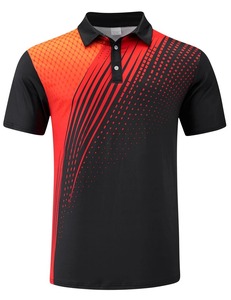 T-shirt Sportif Homme à Manches Courtes Uni Séchage Rapide Anti-Plis Tricoté 100% Polyester Noir Rouge Orange - Product Image 1