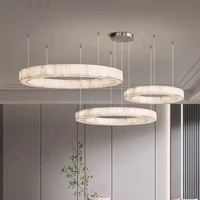 Lustre rectangulaire de luxe lustre de plafond en marbre blanc pour salle à manger salon Restaurant ferme