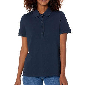 Polo pour femmes, nouveau design, décontracté, manches courtes, respirant, logo personnalisé, couleur unie, vêtements de golf, vente en gros - Product Image 1