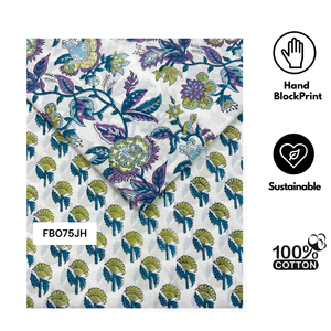 Vente en gros de tissus indiens modernes en coton pur, imprimés à la main par des artisans de Jaipur, doux, pour lits, tables à manger et ameublement, écologiques et non toxiques - Product Image 1