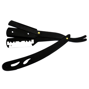 Metal Folding Handle Barber New Style Shaving <b>Razor</b> Shaving Hair Removal Tools Salon Products Half Blade Manufacturer - Product Image 6