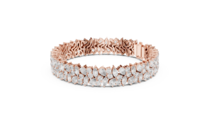 18K Rose Gold Marquise Cut Lab-Grown Diamond Tennis <b>Charm</b> Bracelet | Luxury Women's Gift Jewelry with Prong Setting - Product Image 3