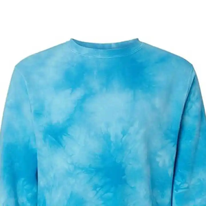 <b>Men's</b> Long Sleeve Crewneck T-Shirt <b>Blue</b> <b>Tie</b> Dye Pattern Knitted Regular Fit Casual Top - Product Image 5